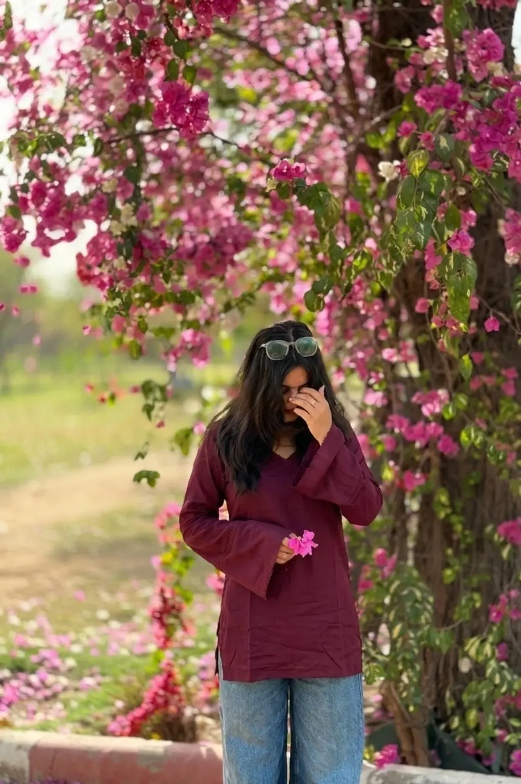 नूर – WINE SHORT KURTI